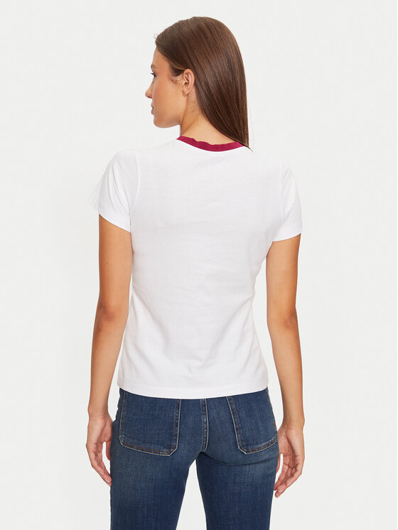 Guess Guess T-shirt V4BI10 KA260 Bijela Regular Fit