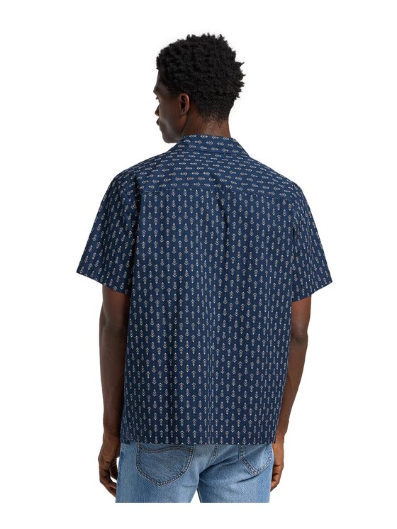 Lee Lee Koszula 112365228 Granatowy Relaxed Fit