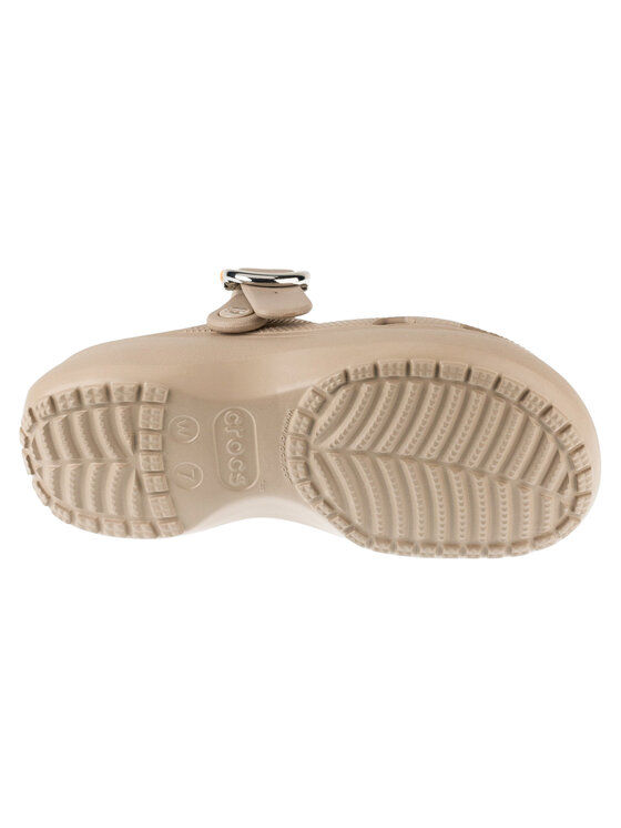 Crocs Crocs Natikači Classic Platform Buckle Clog 213230 Bež