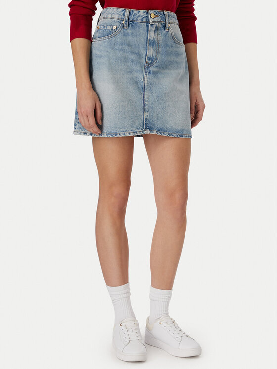 Tommy Hilfiger Fustă de blugi WW0WW50007 Albastru Regular Fit