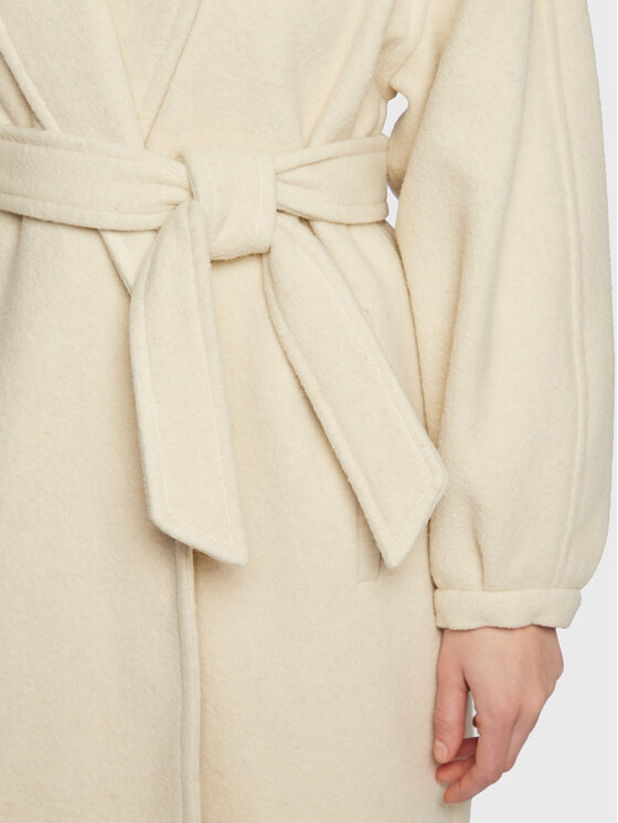 American Vintage American Vintage Вълнено палто Karabay KARA17BH22 Екрю Relaxed Fit