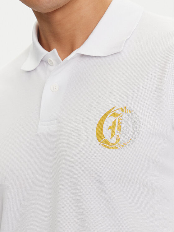 Just Cavalli Just Cavalli Polokošeľa 76OAGG19 Biela Regular Fit
