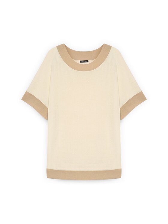 Fiorella Rubino Fiorella Rubino Sweter M240L008519N002 Kremowy Boxy Fit