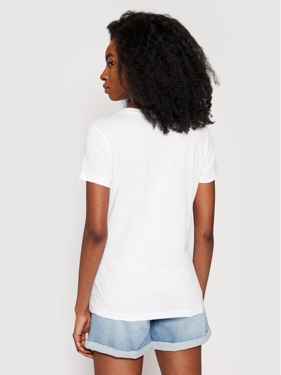 Tommy Hilfiger Tommy Hilfiger Póló Heritage V-Neck Tee WW0WW24969 Fehér Regular Fit