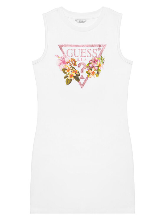 Guess Rochie de zi J4RK38 KA6W4 Alb Regular Fit