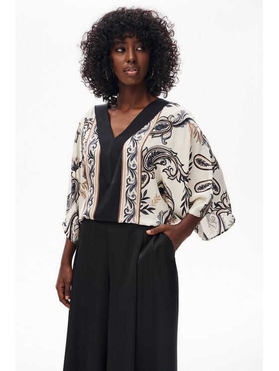 blue shadow blue shadow Bluzka Mistery Czarny Regular Fit