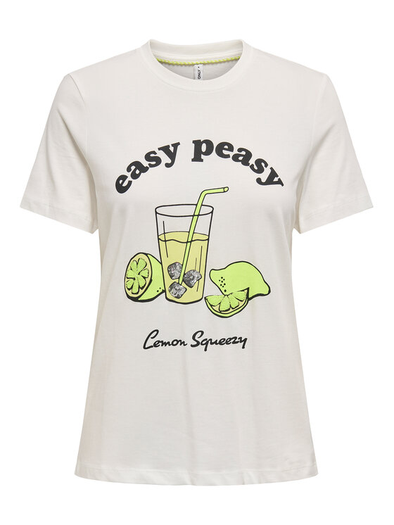 ONLY ONLY T-Shirt Kita 15349150 Λευκό Regular Fit