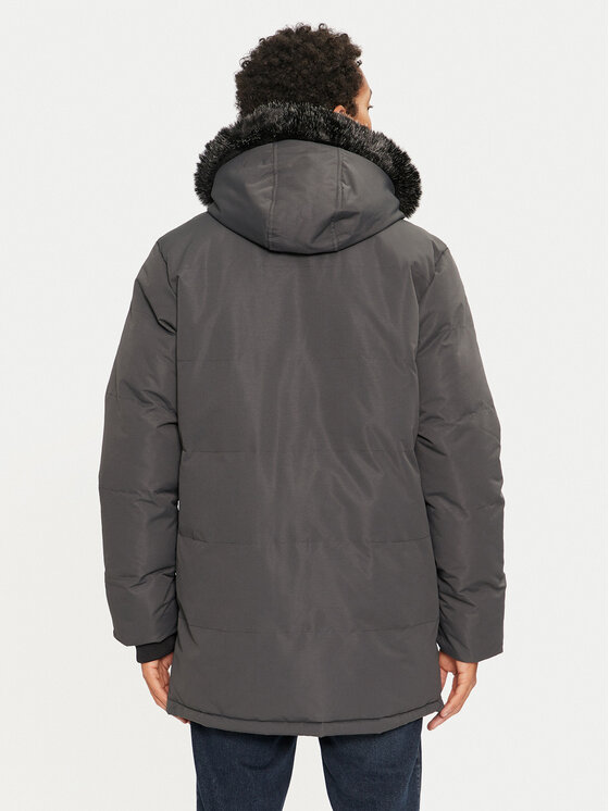 Brave Soul Brave Soul Пухено яке MJK-COLNEGREY Сив Regular Fit