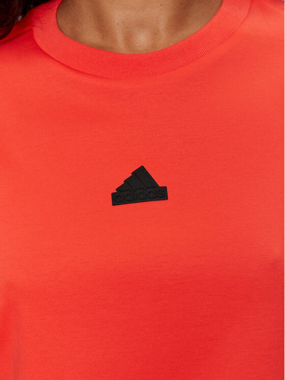 adidas adidas Тишърт Signature Graphic Print IY1460 Оранжев Loose Fit