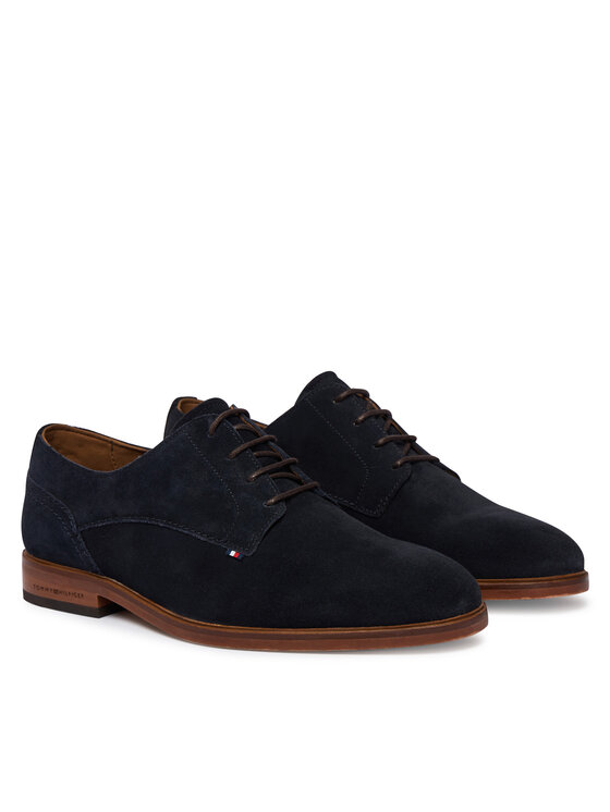Tommy Hilfiger Tommy Hilfiger Īsi apavi Hilfiger Suede Dress Shoe FM0FM05776 Tumši zils