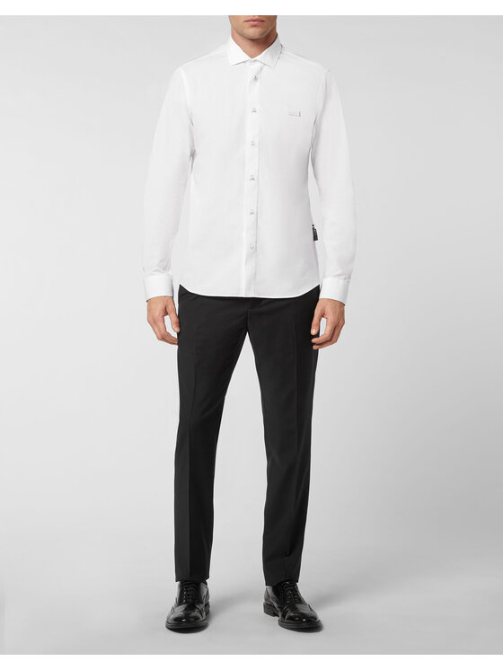 PHILIPP PLEIN PHILIPP PLEIN Koszula 237 Biały Fitted Fit