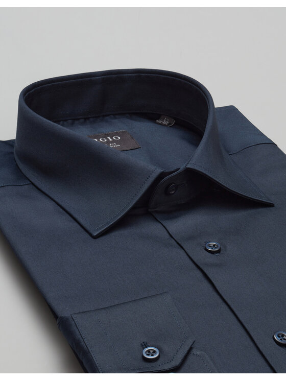 Borgio Borgio Koszula simeria Granatowy Classic Fit