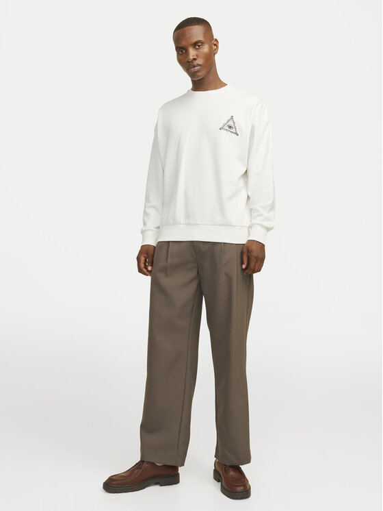 Jack&Jones Jack&Jones Majica dugih rukava Mystic 12257735 Bijela Relaxed Fit