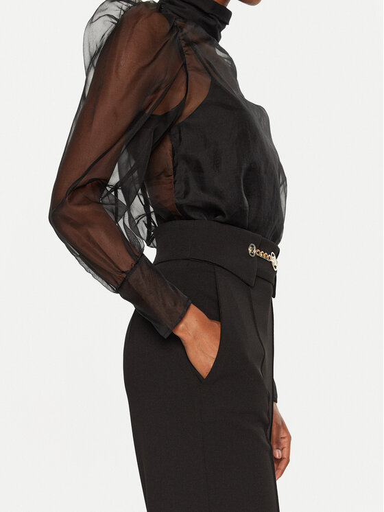 Rinascimento Rinascimento Текстилни панталони CFC0120004003 Черен Regular Fit