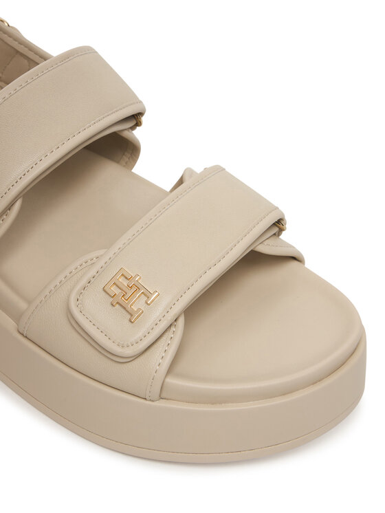 Tommy Hilfiger Tommy Hilfiger Sandály Leather Sporty Platform Sandal FW0FW09119 Béžová