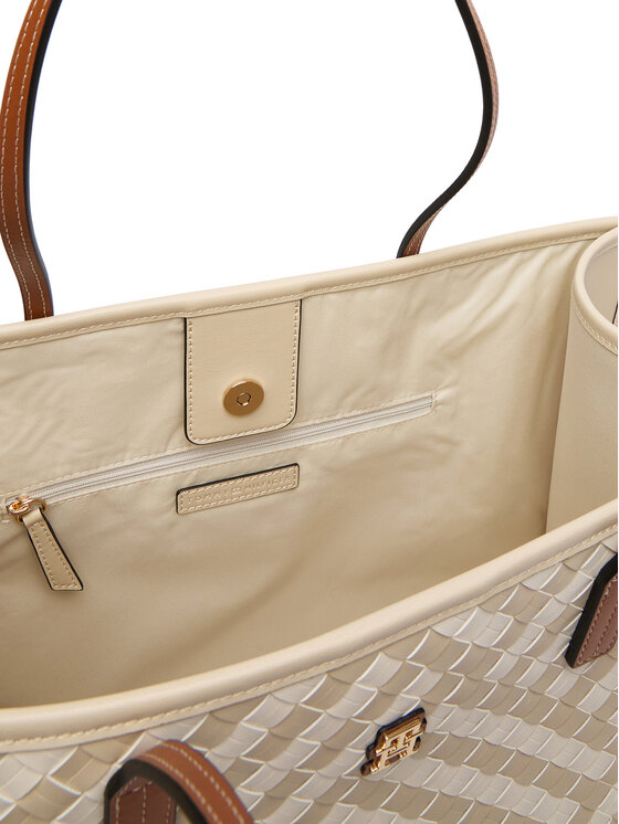 Tommy Hilfiger Tommy Hilfiger Дамска чанта Th City Tote AW0AW18394 Бежов