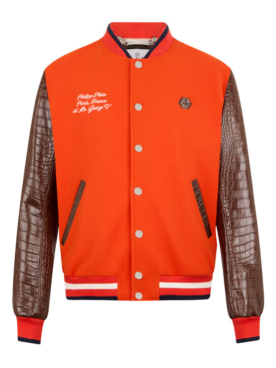 PHILIPP PLEIN PHILIPP PLEIN Kurtka bomber 29070 Pomarańczowy Regular Fit