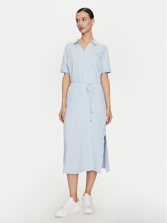 Tommy Hilfiger Tommy Hilfiger Rochie de zi WW0WW41278 Albastru celest Regular Fit