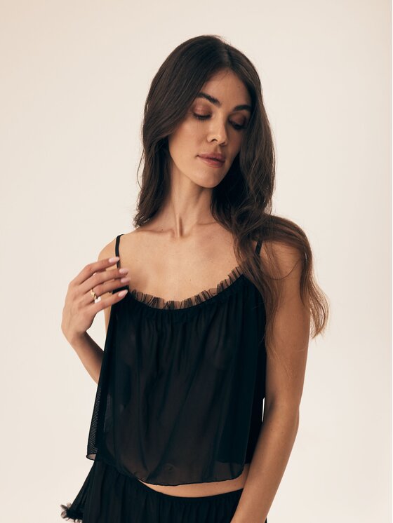 Esotiq Esotiq Piżama 43268 Czarny Regular Fit
