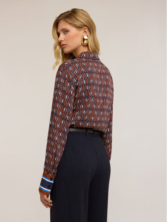 Motivi Motivi Koszula 5204Q000874N0Z4 Bordowy Regular Fit