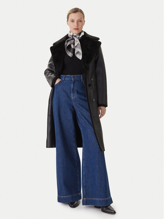 LOLA CASADEMUNT LOLA CASADEMUNT Зимове пальто LF2501015 Чорний Regular Fit