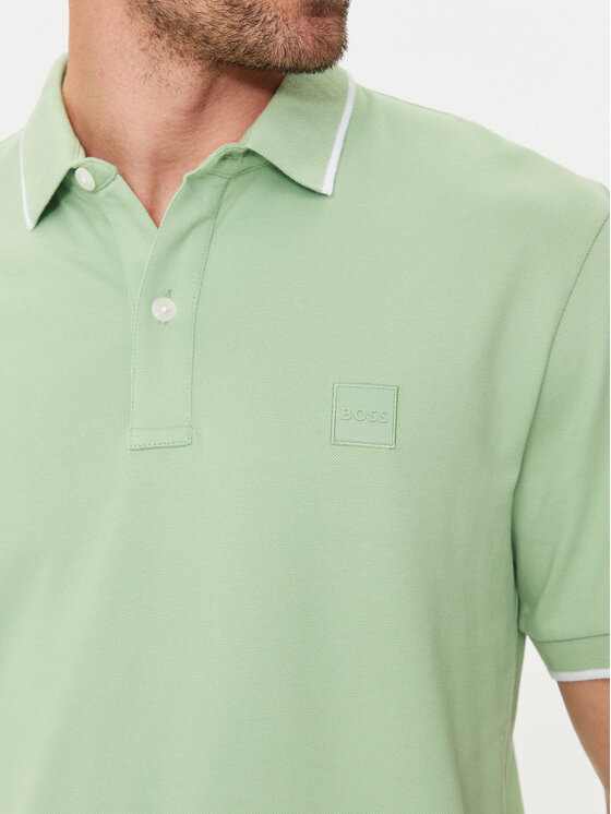 BOSS Boss Polo Passertip 50507699 Zielony Slim Fit