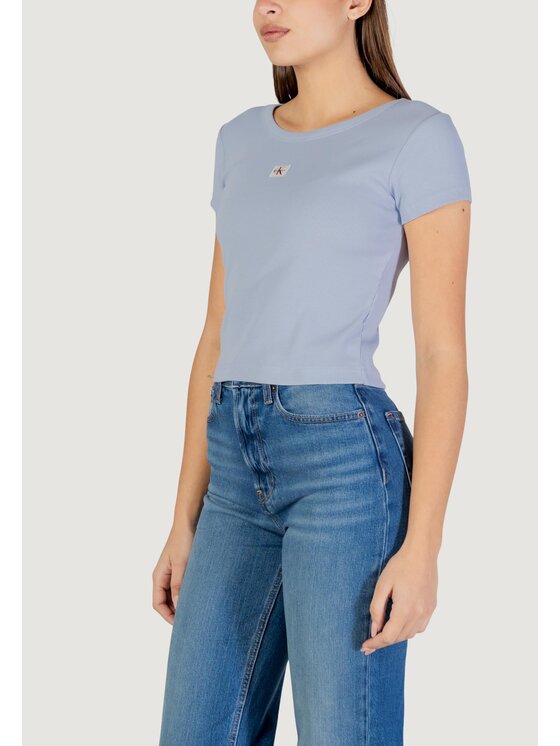 Calvin Klein Jeans Calvin Klein Jeans T-shirt A- WOVEN LABEL 2X2 R Blu Shirt Fit