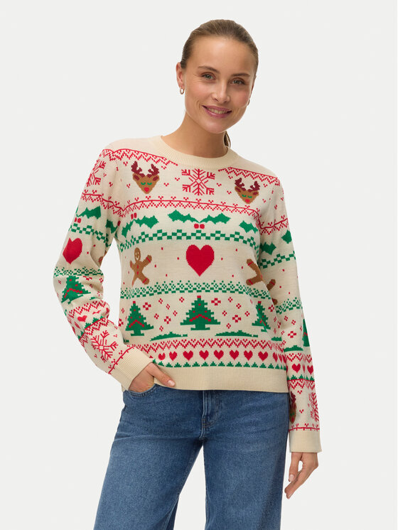 Vero Moda Vero Moda Sveter New Christmas 10334011 Farebná Regular Fit