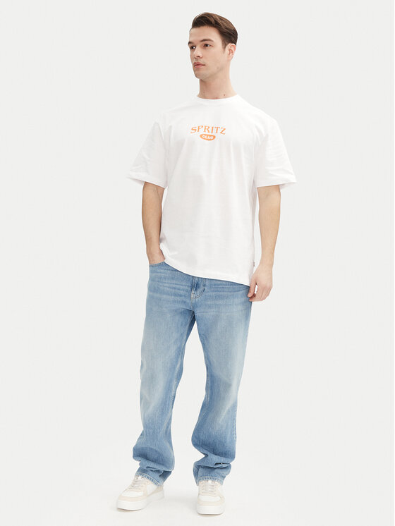 Only & Sons Only & Sons T-shirt Spritz 22034398 Bijela Relaxed Fit