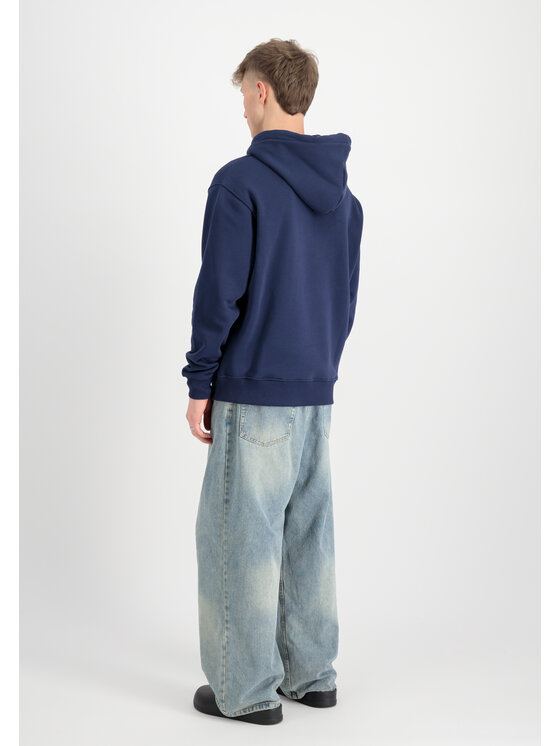 Alpha Industries Alpha Industries Bluza Doted Small Logo Hoodie Granatowy Regular Fit