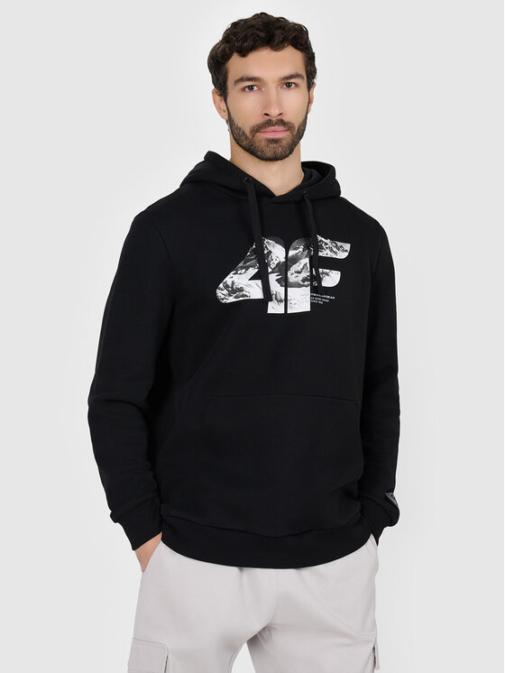 4F 4F Bluza APRES SKI Czarny Regular Fit