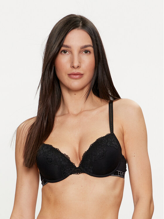 Emporio Armani Underwear Push-up krūšturis 164137 4R221 00020 Melns