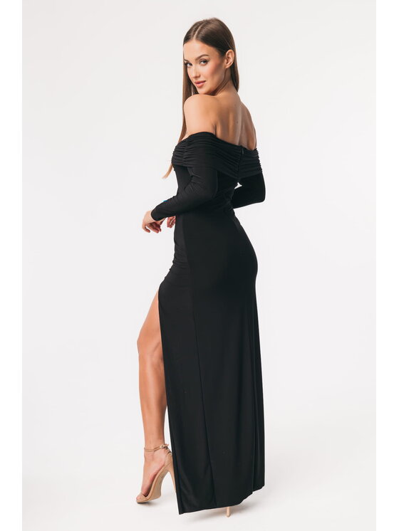 Aurora Aurora Večerní šaty Morticia Černá Feminine Fit