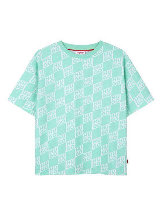 HUGO Tricou G01022 S Verde Loose Fit