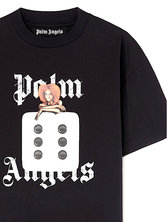 Palm Angels Palm Angels T-shirt PMAA001S25JER00B1 Nero Oversize