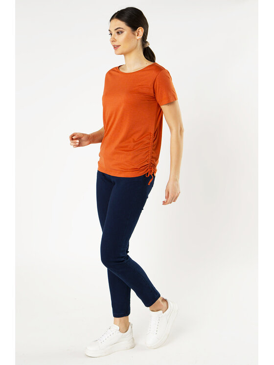 QUIOSQUE QUIOSQUE Bluzka 22-TD-BS13 Pomarańczowy Regular Fit