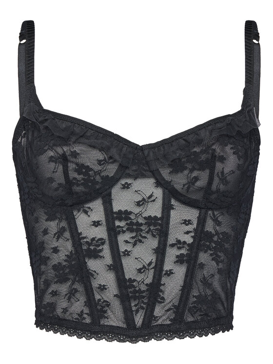 Hunkemöller Hunkemöller Podprsenka s kosticemi Darcy 302364 Černá