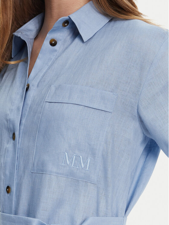 Max Mara Max Mara Sukienka koszulowa Salute 2516221028 Błękitny Regular Fit