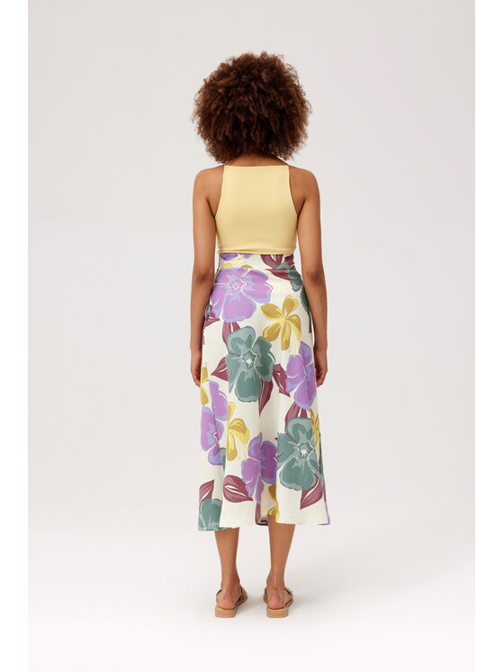 TOTU TOTU Spódnica midi Flora Kolorowy Regular Fit