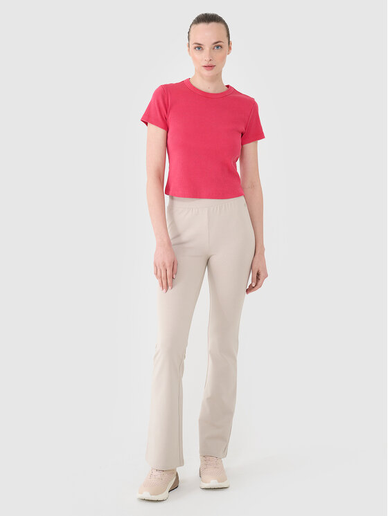 4F 4F T-Shirt SS MIDSHOP TEXTILE Różowy Slim Fit