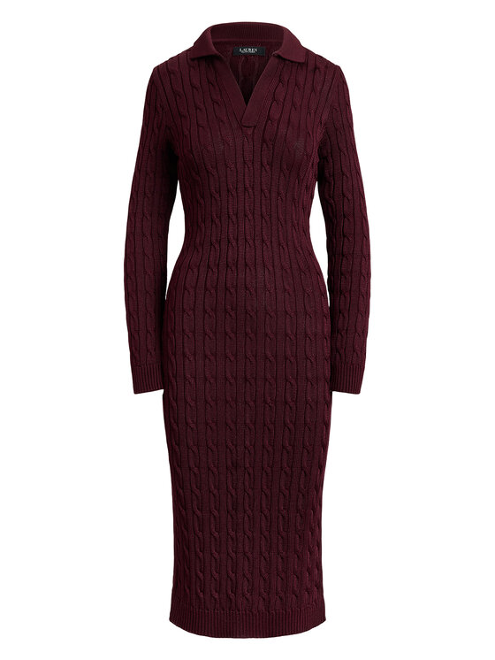 LAUREN RALPH LAUREN LAUREN RALPH LAUREN Трикотажна сукня 200B34422003 Бордовий Slim Fit
