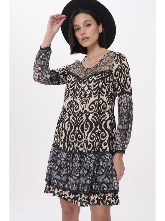 blue shadow blue shadow Sukienka codzienna Maani BS Kolorowy Standard Fit