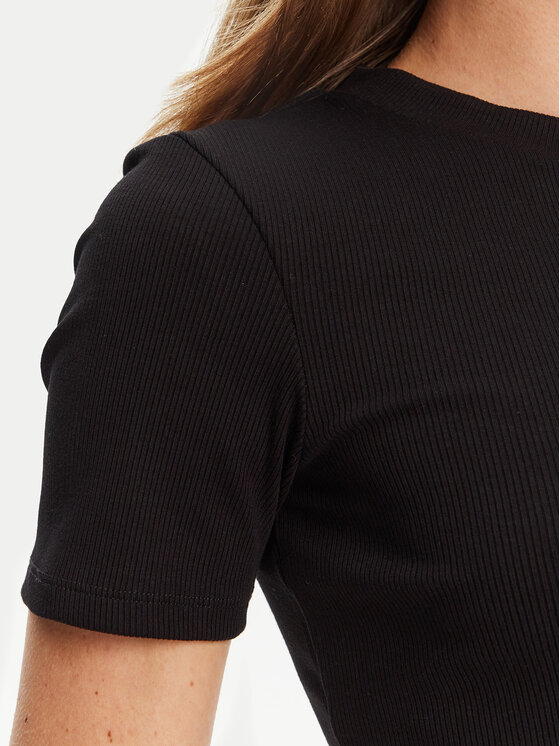 Guess Guess Tričko V5YP08 K8RT2 Čierna Slim Fit