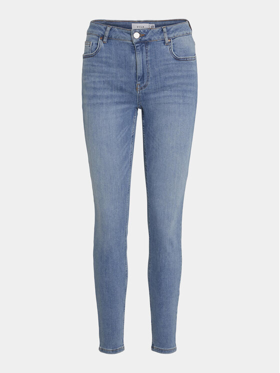 Vila Vila Jeansy Sarah 14094341 Niebieski Skinny Fit