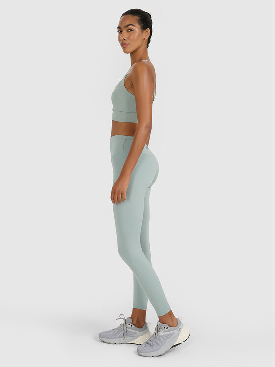4F 4F Legginsy MULTI ACTIVE Zielony ciemny Slim Fit