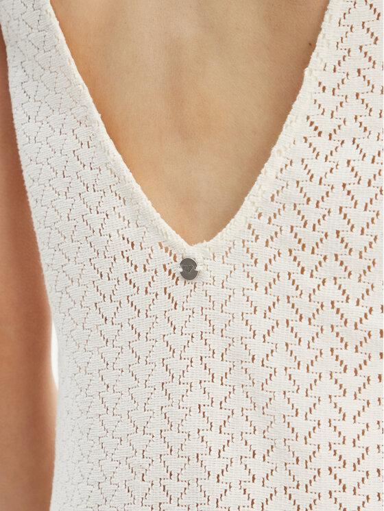 Roxy Roxy Sukienka plażowa ERJX603455 Écru Regular Fit