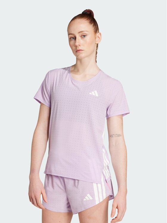 adidas adidas Koszulka techniczna Adizero Running Tee Fioletowy Slim Fit
