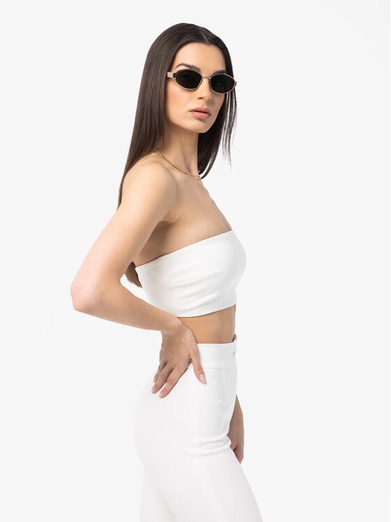 MANDRAGORA MANDRAGORA Top Vanya Bílá Slim Fit