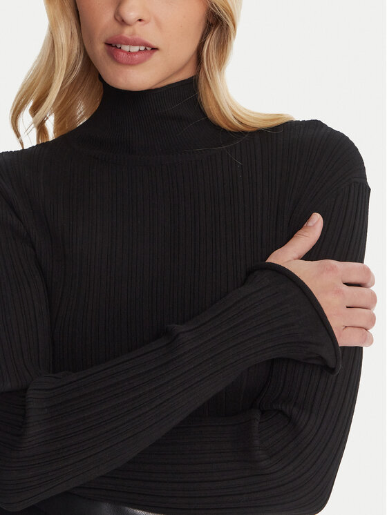 Marella Marella Bluză cu gât Iato 2523366092 Negru Slim Fit