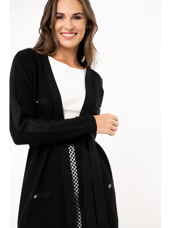 QUIOSQUE QUIOSQUE Kardigan 6TT001 Černá Regular Fit